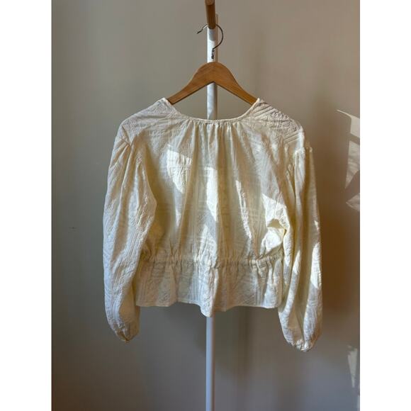 Ciao Lucia Ivory Embroidered Blouse, Size Small - Picture 4 of 5